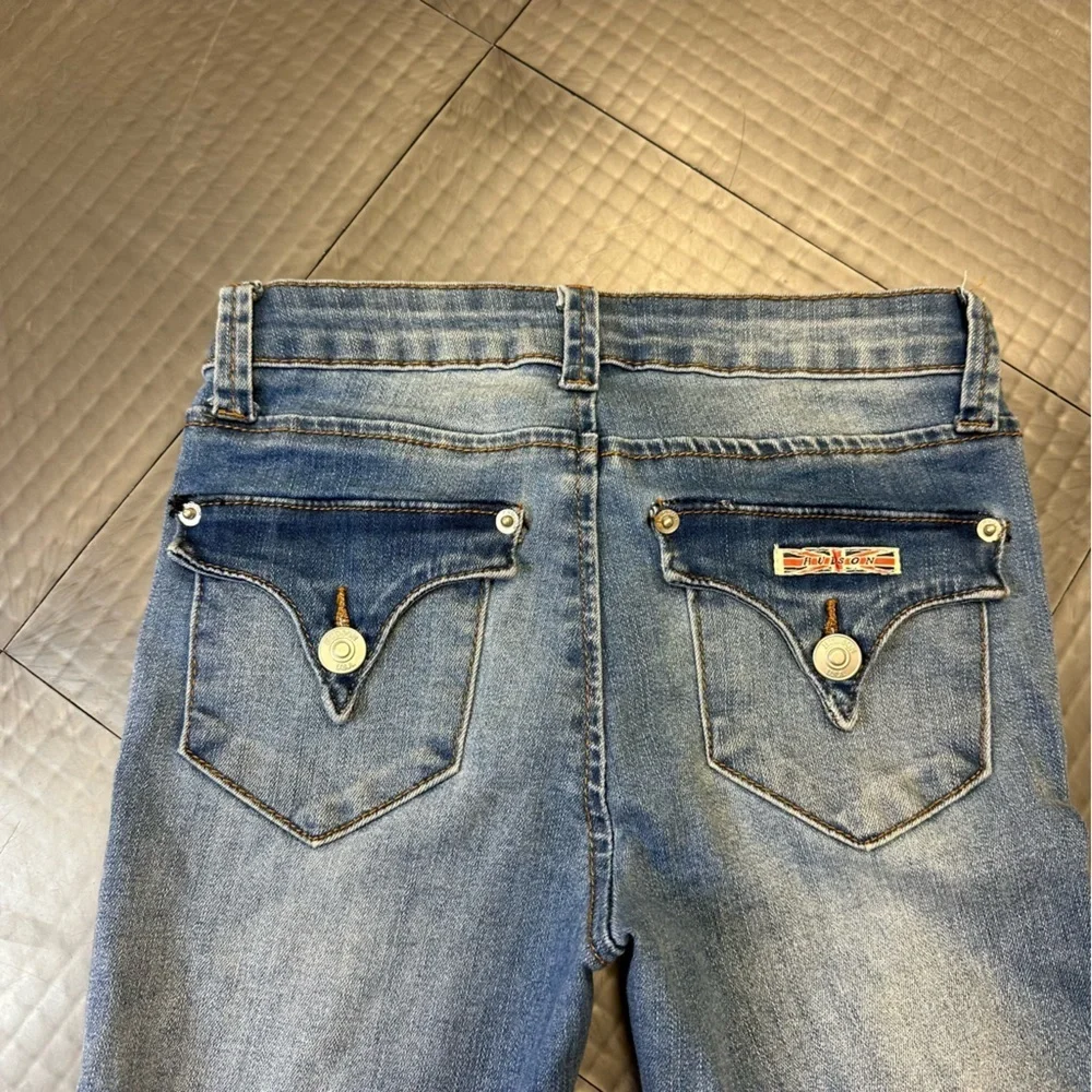 HUDSON GIRLS JEANS CROPPED CUFFED DENIM SIZE 12